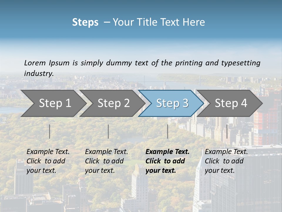 An Aerial View Of A City With Lots Of Trees PowerPoint Template