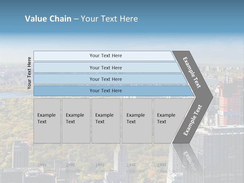 An Aerial View Of A City With Lots Of Trees PowerPoint Template