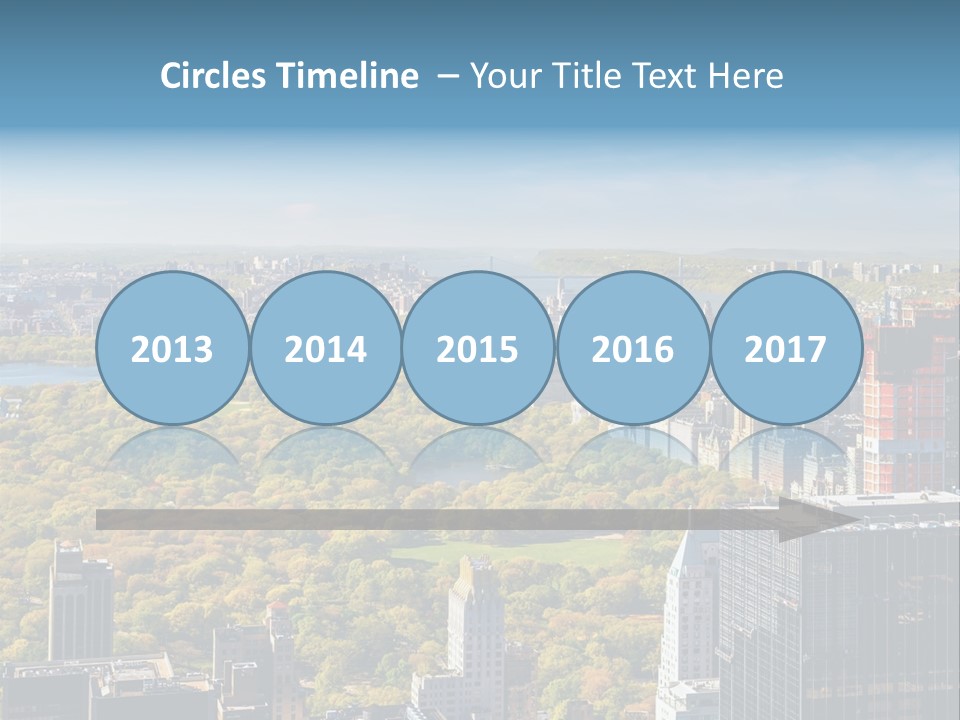 An Aerial View Of A City With Lots Of Trees PowerPoint Template