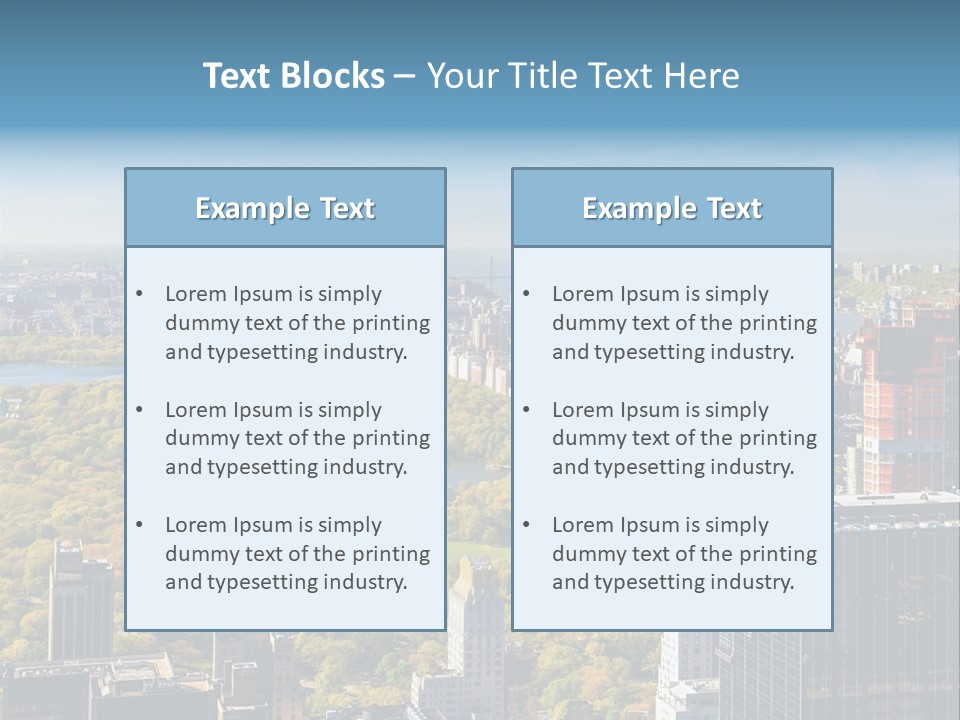 An Aerial View Of A City With Lots Of Trees PowerPoint Template