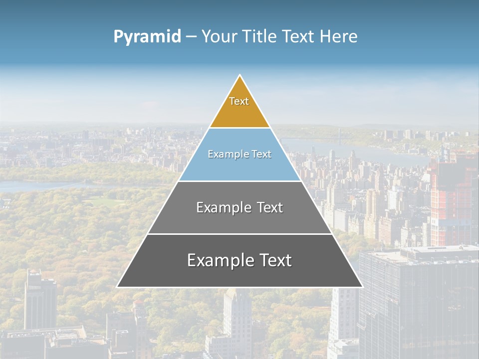 An Aerial View Of A City With Lots Of Trees PowerPoint Template