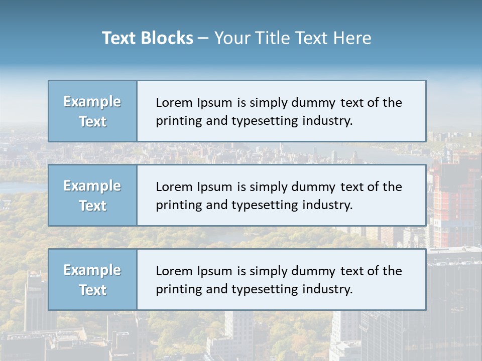 An Aerial View Of A City With Lots Of Trees PowerPoint Template
