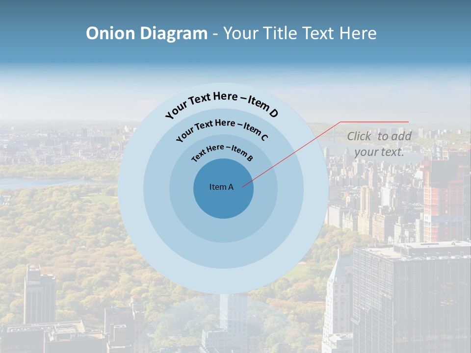 An Aerial View Of A City With Lots Of Trees PowerPoint Template