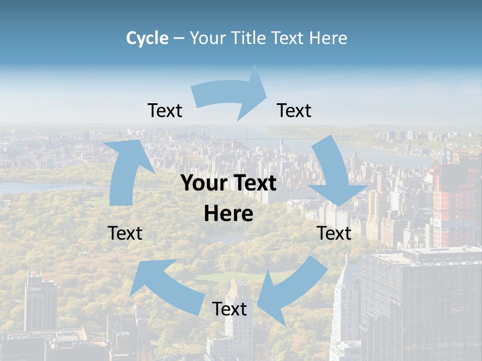 An Aerial View Of A City With Lots Of Trees PowerPoint Template