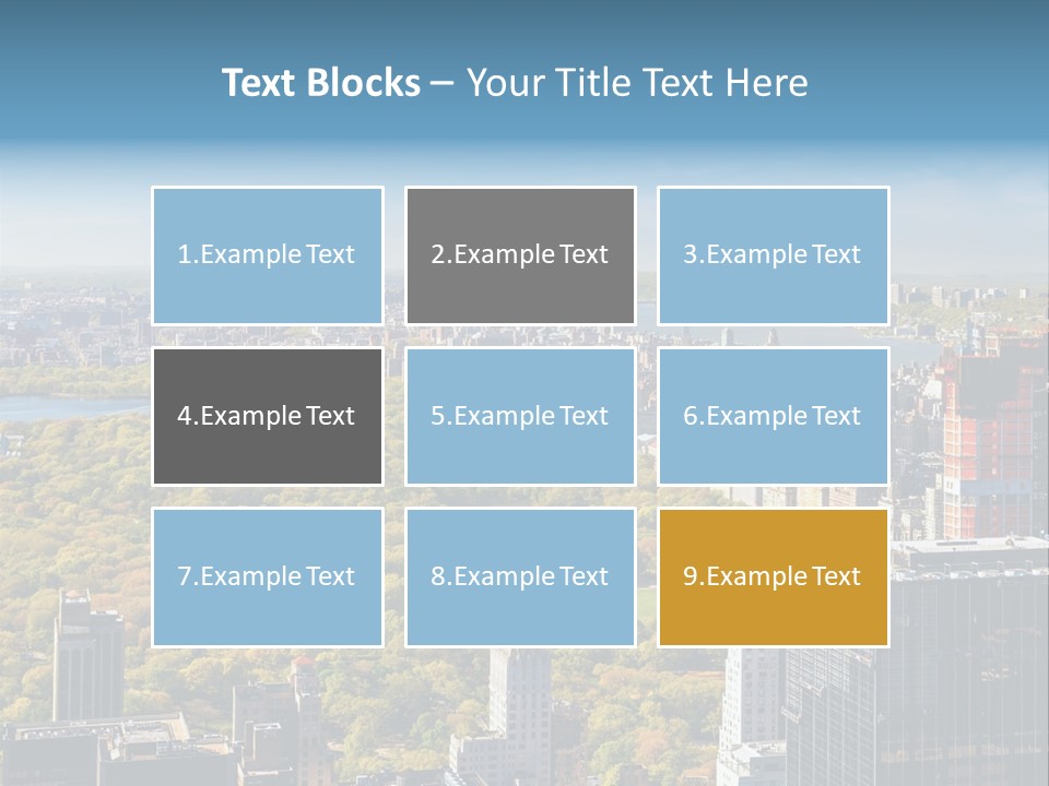 An Aerial View Of A City With Lots Of Trees PowerPoint Template