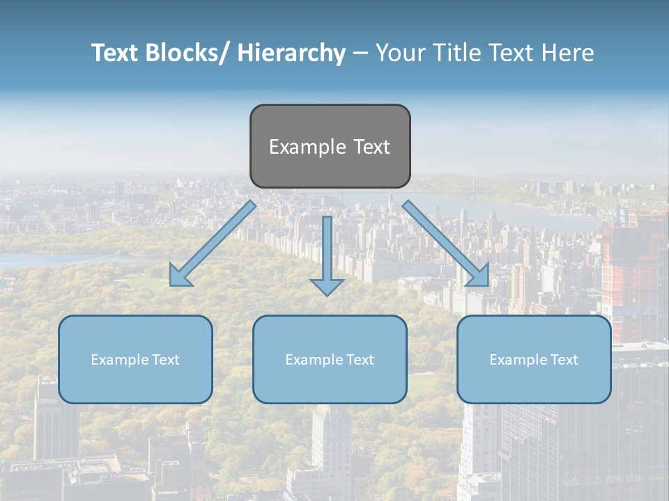 An Aerial View Of A City With Lots Of Trees PowerPoint Template