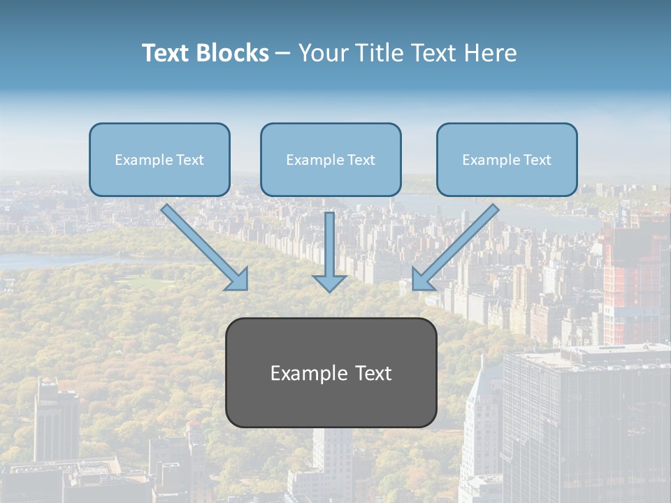 An Aerial View Of A City With Lots Of Trees PowerPoint Template