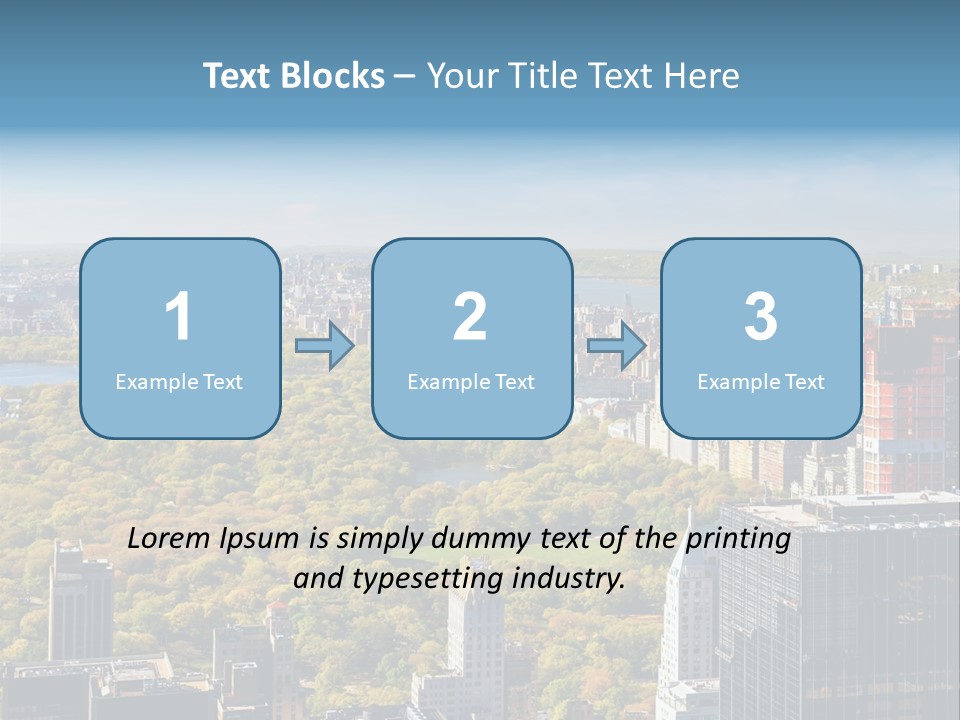 An Aerial View Of A City With Lots Of Trees PowerPoint Template