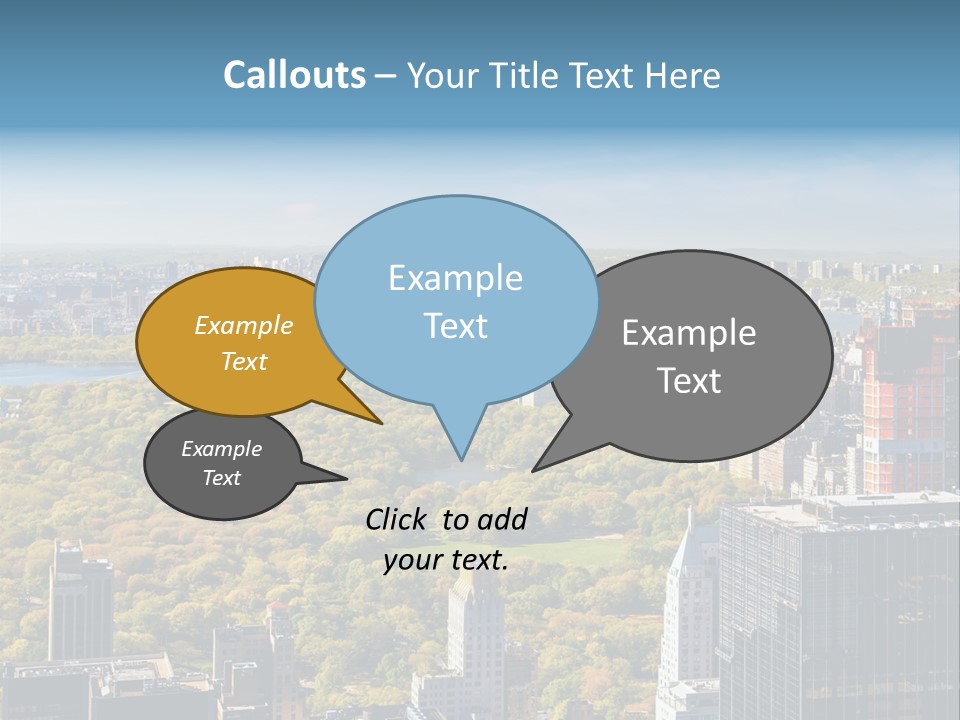 An Aerial View Of A City With Lots Of Trees PowerPoint Template