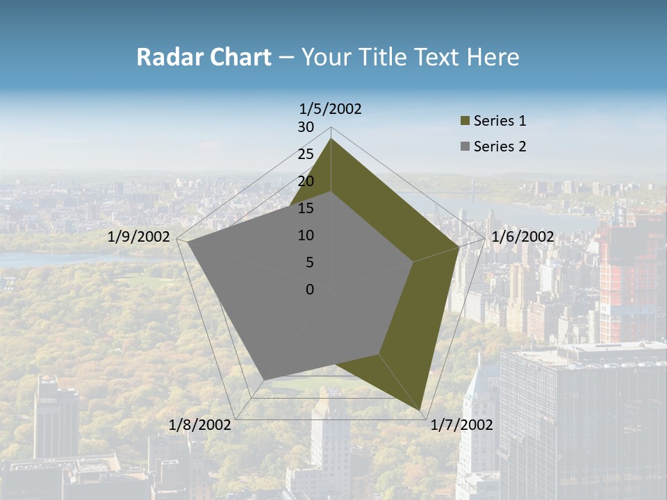 An Aerial View Of A City With Lots Of Trees PowerPoint Template
