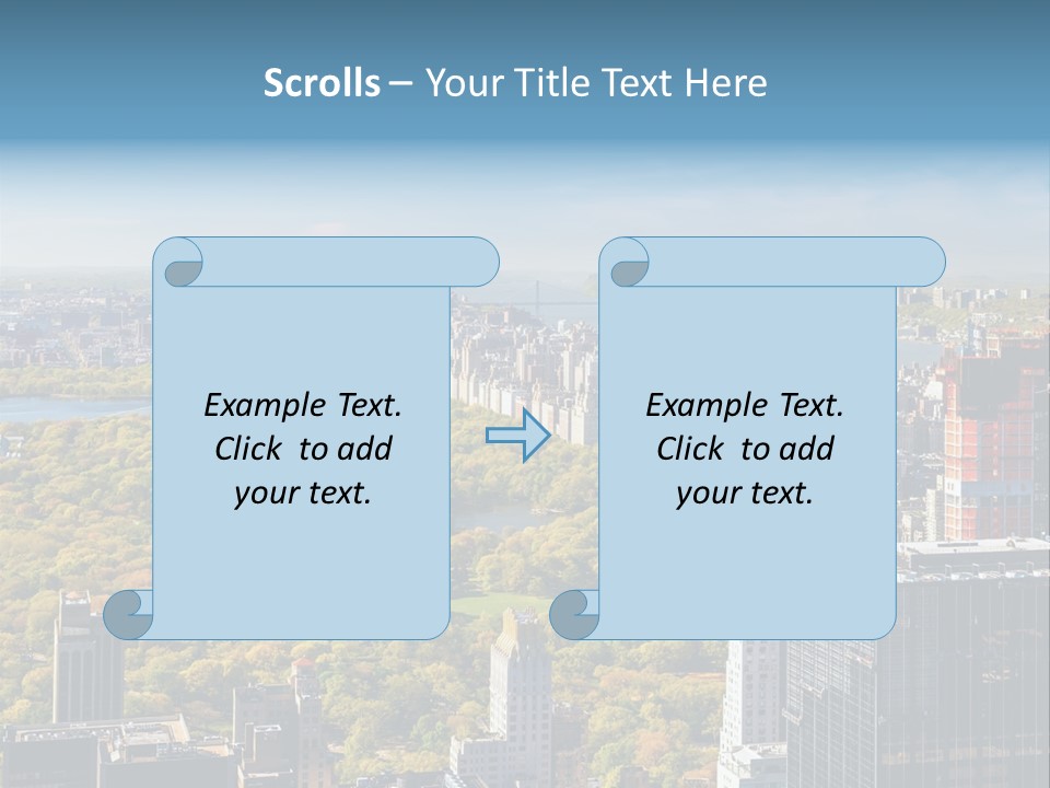 An Aerial View Of A City With Lots Of Trees PowerPoint Template