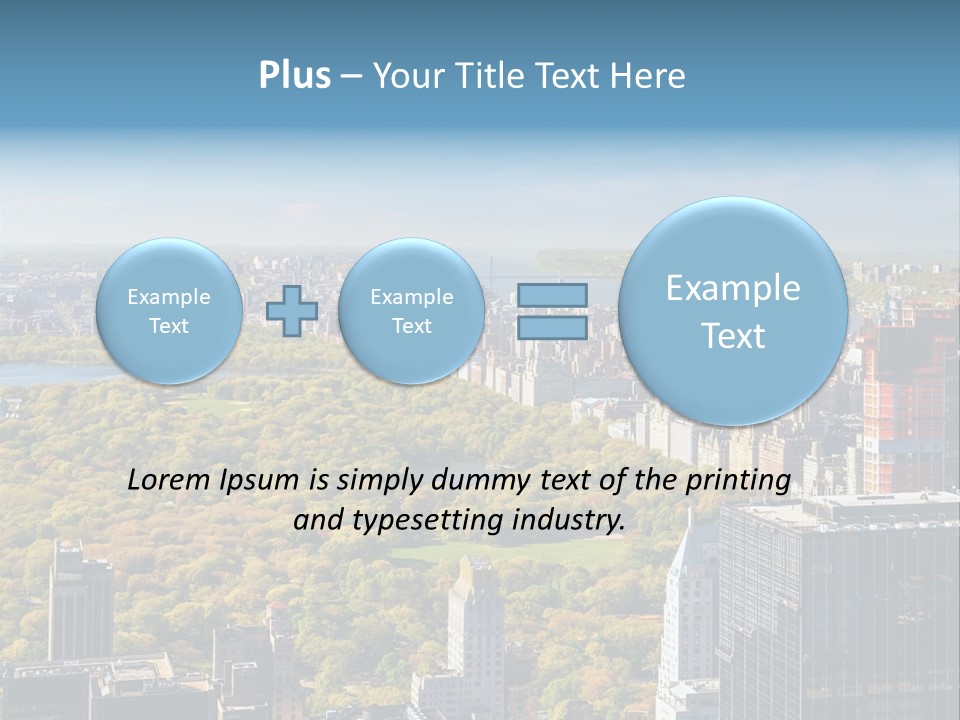 An Aerial View Of A City With Lots Of Trees PowerPoint Template