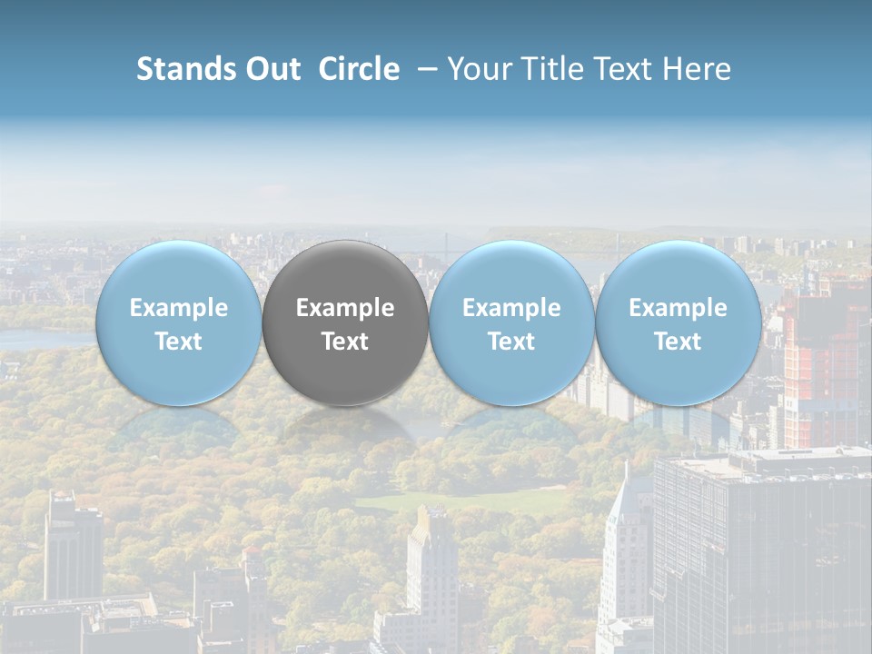 An Aerial View Of A City With Lots Of Trees PowerPoint Template