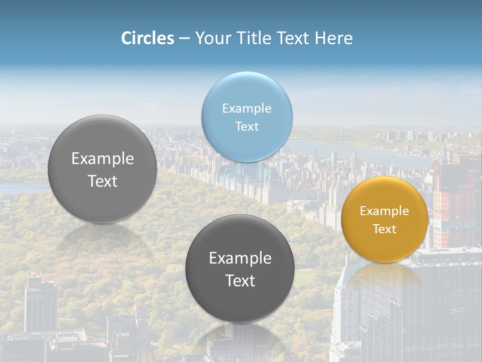 An Aerial View Of A City With Lots Of Trees PowerPoint Template