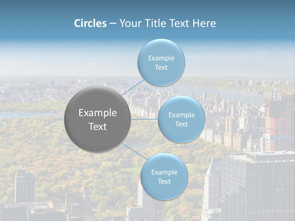 An Aerial View Of A City With Lots Of Trees PowerPoint Template