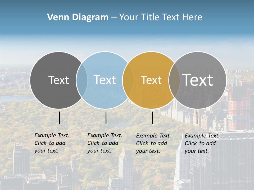 An Aerial View Of A City With Lots Of Trees PowerPoint Template