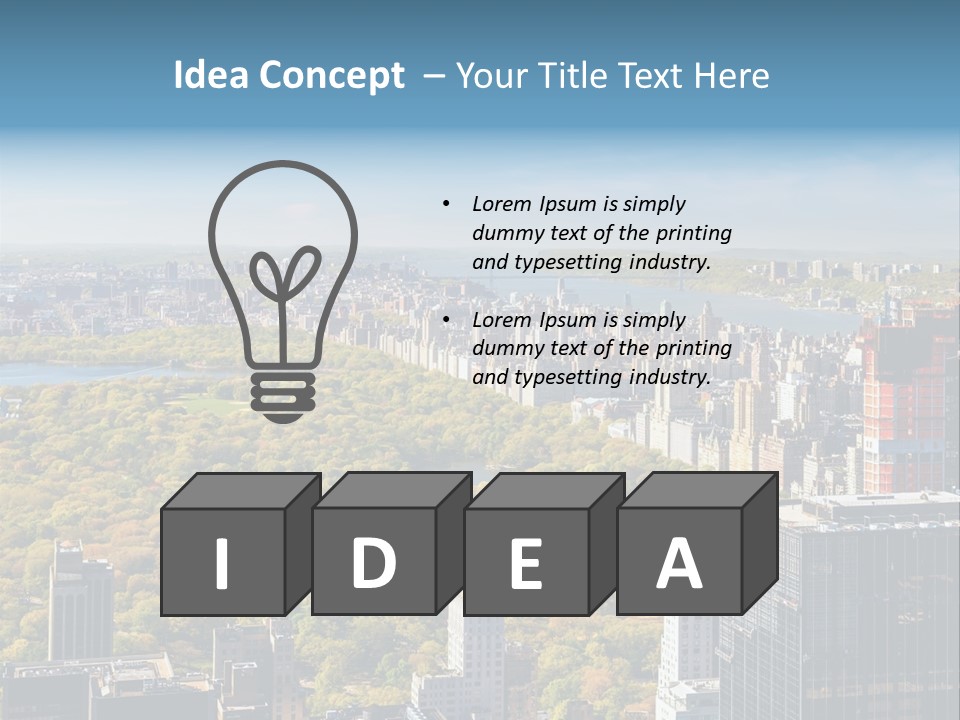 An Aerial View Of A City With Lots Of Trees PowerPoint Template