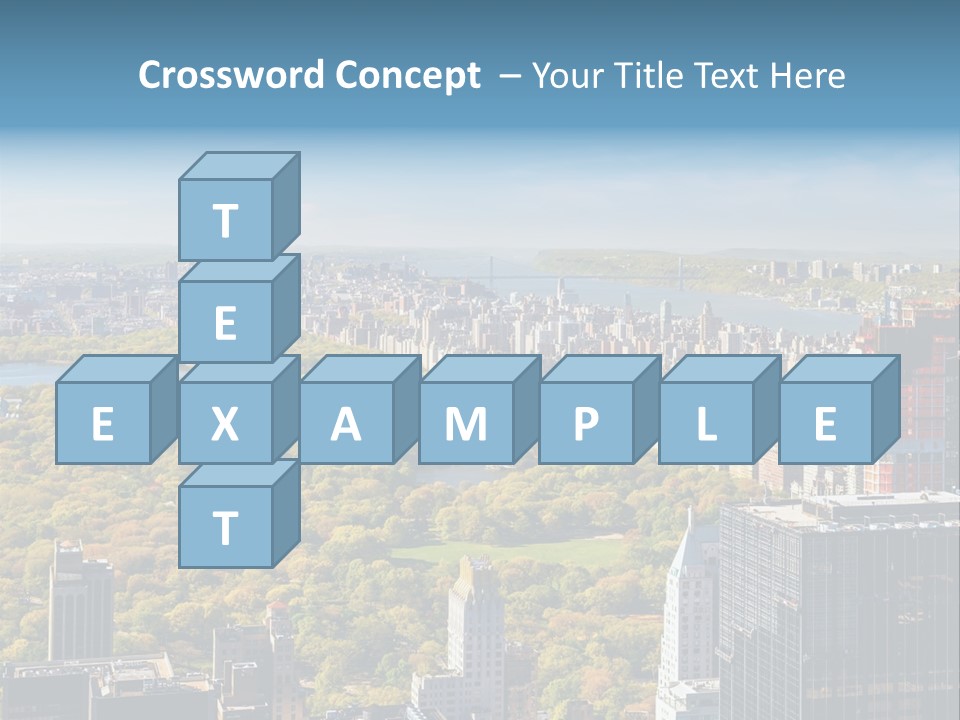 An Aerial View Of A City With Lots Of Trees PowerPoint Template