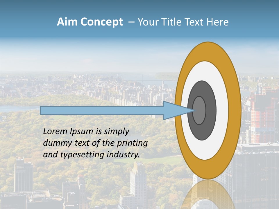 An Aerial View Of A City With Lots Of Trees PowerPoint Template