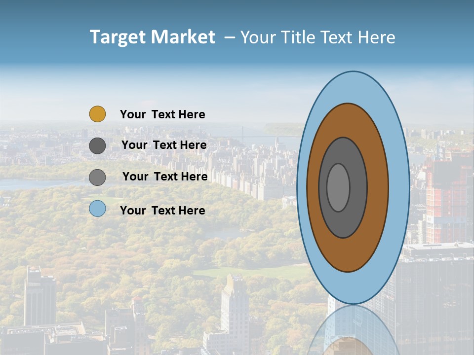 An Aerial View Of A City With Lots Of Trees PowerPoint Template