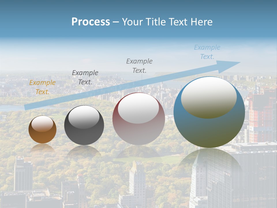 An Aerial View Of A City With Lots Of Trees PowerPoint Template