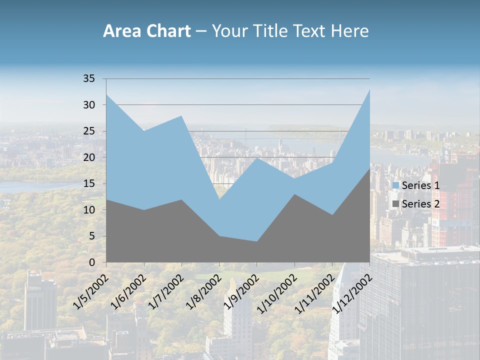 An Aerial View Of A City With Lots Of Trees PowerPoint Template