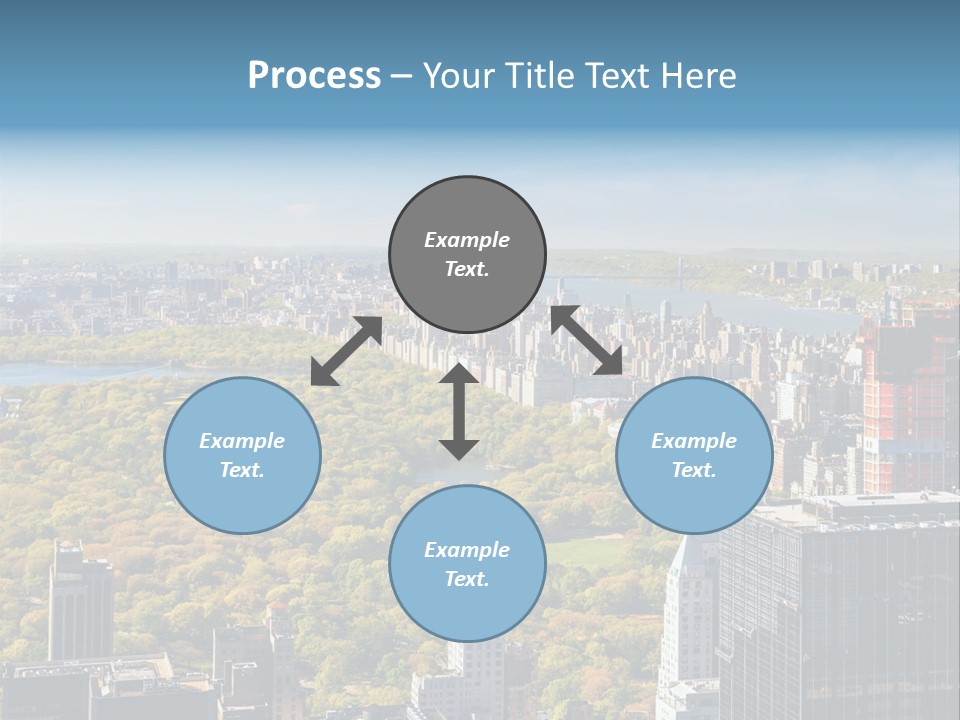 An Aerial View Of A City With Lots Of Trees PowerPoint Template