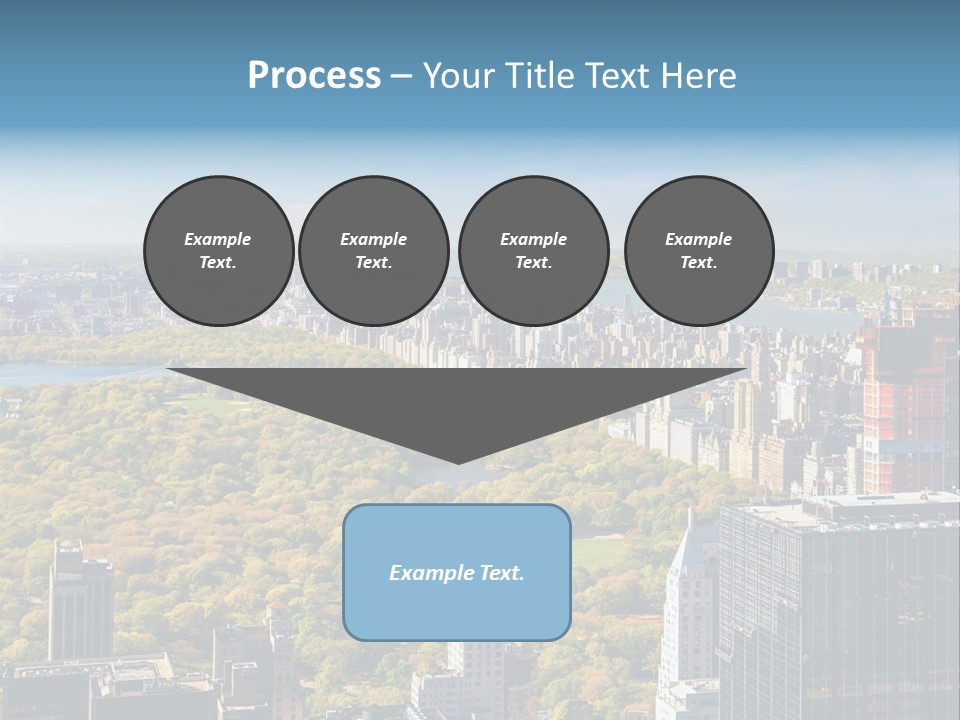 An Aerial View Of A City With Lots Of Trees PowerPoint Template