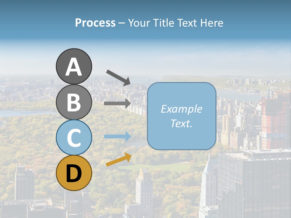 An Aerial View Of A City With Lots Of Trees PowerPoint Template