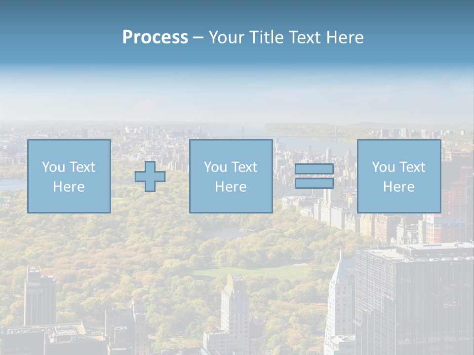 An Aerial View Of A City With Lots Of Trees PowerPoint Template