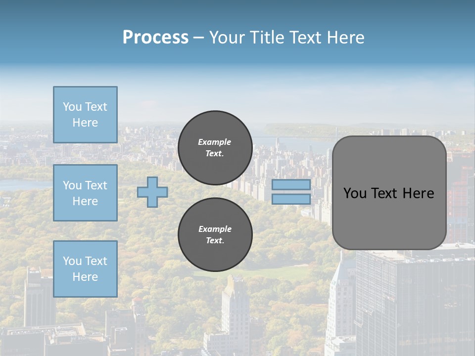 An Aerial View Of A City With Lots Of Trees PowerPoint Template
