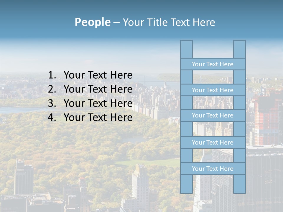 An Aerial View Of A City With Lots Of Trees PowerPoint Template