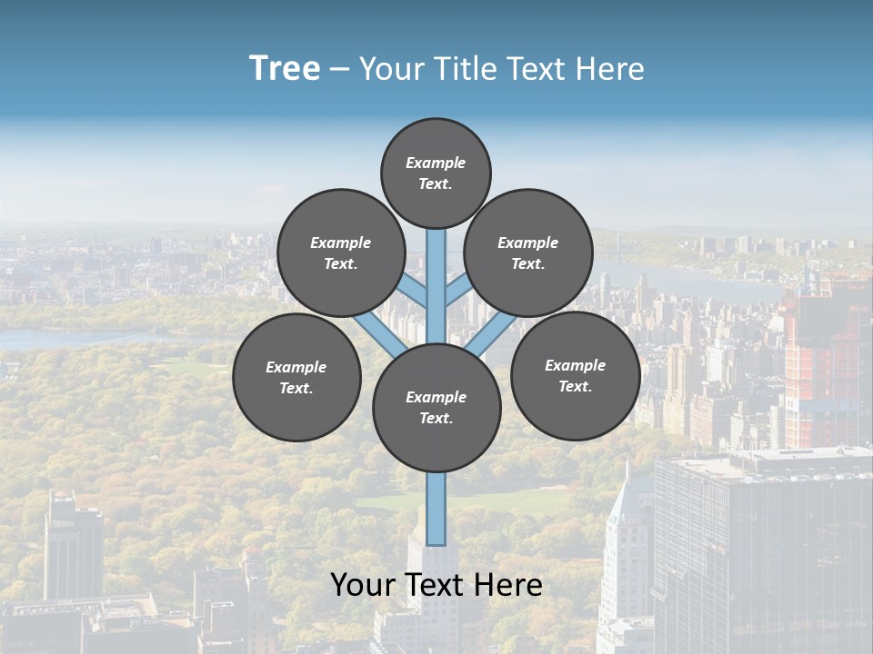 An Aerial View Of A City With Lots Of Trees PowerPoint Template
