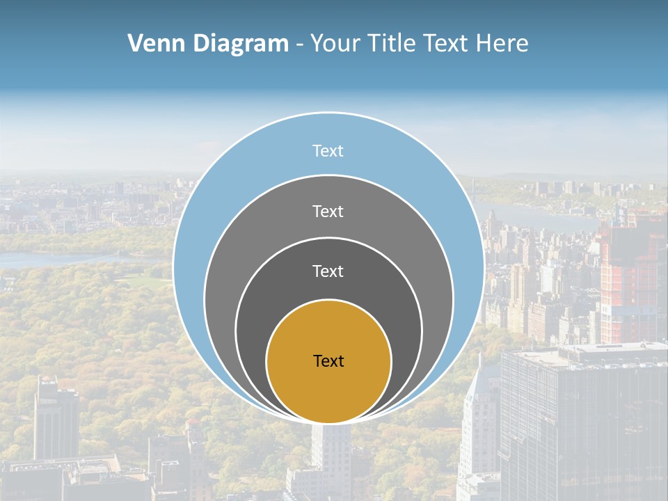 An Aerial View Of A City With Lots Of Trees PowerPoint Template