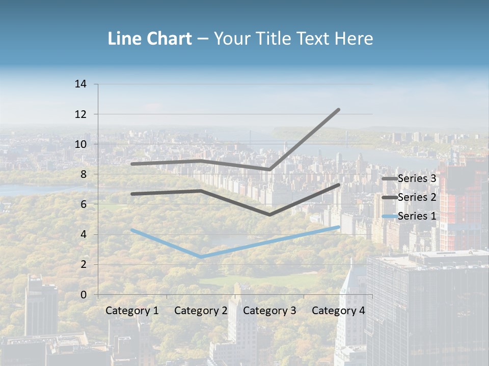 An Aerial View Of A City With Lots Of Trees PowerPoint Template
