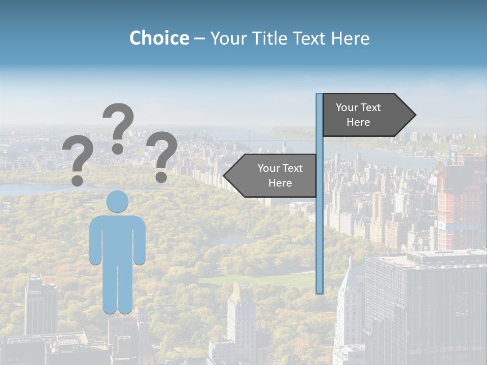 An Aerial View Of A City With Lots Of Trees PowerPoint Template