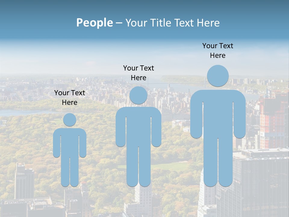 An Aerial View Of A City With Lots Of Trees PowerPoint Template