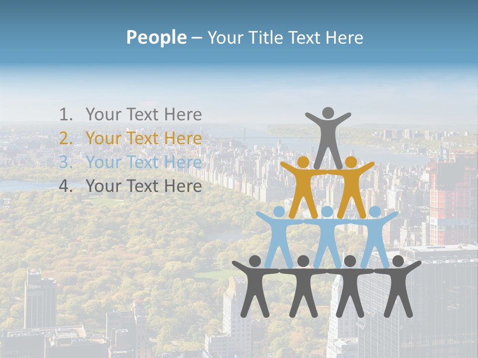 An Aerial View Of A City With Lots Of Trees PowerPoint Template