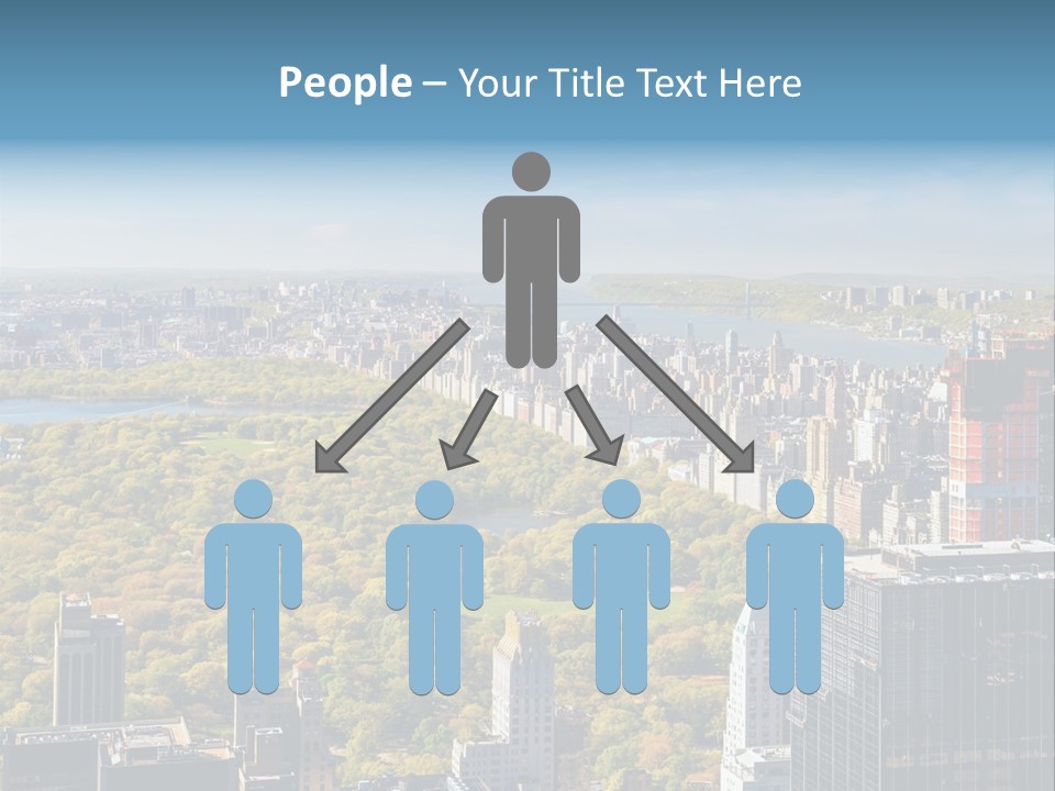 An Aerial View Of A City With Lots Of Trees PowerPoint Template