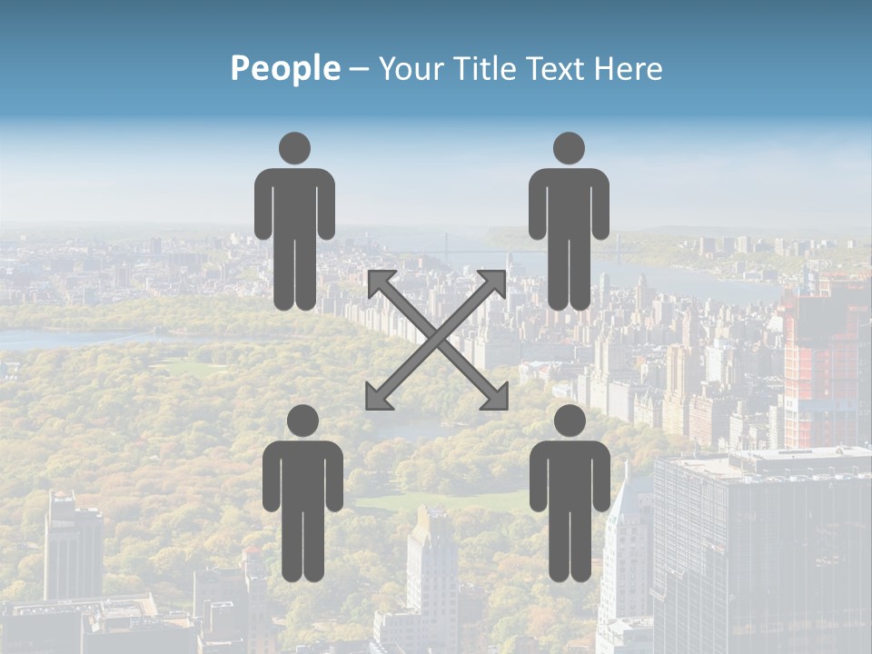 An Aerial View Of A City With Lots Of Trees PowerPoint Template
