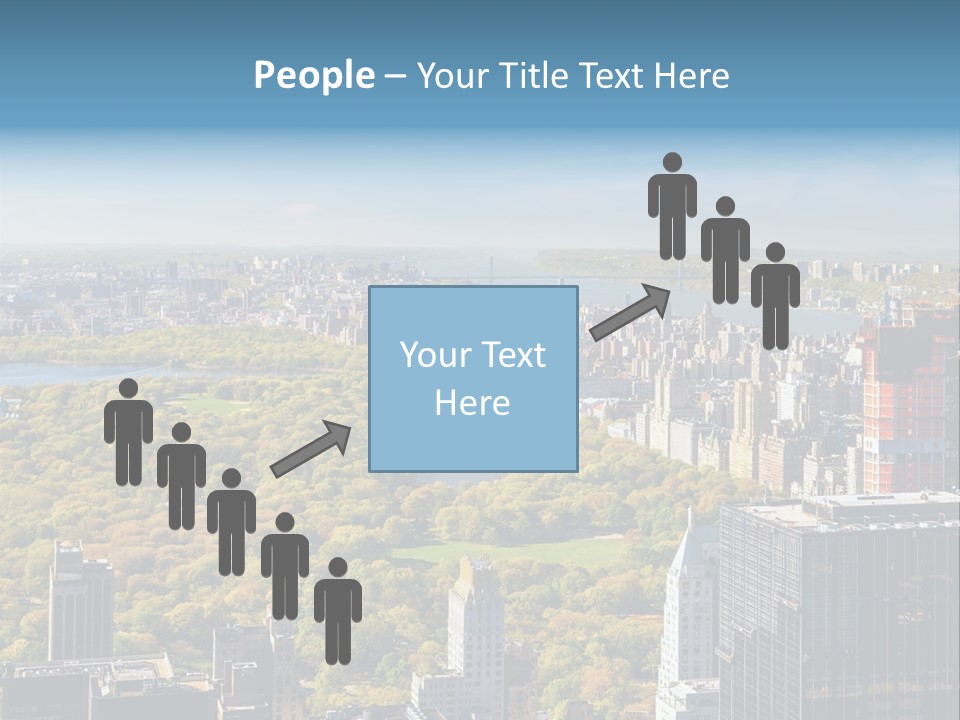 An Aerial View Of A City With Lots Of Trees PowerPoint Template