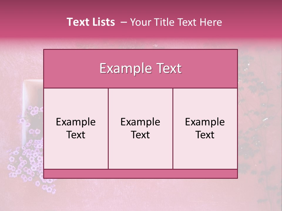 A Pink Wall With A Window And Vines On It PowerPoint Template