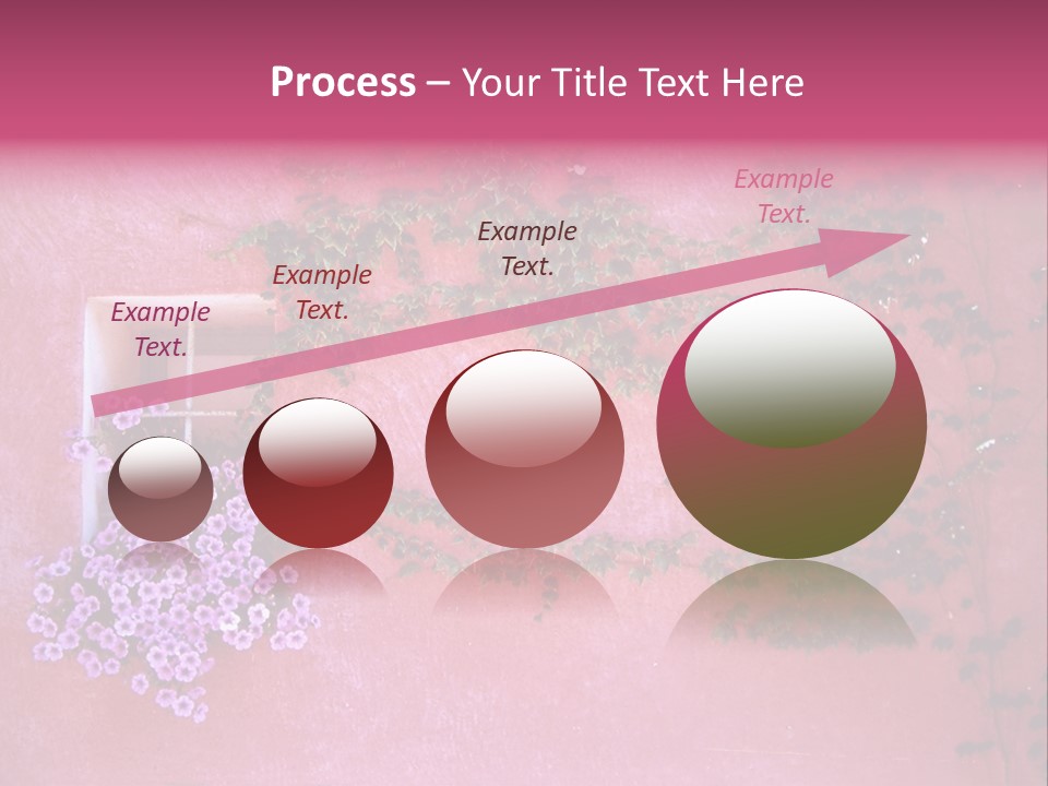 A Pink Wall With A Window And Vines On It PowerPoint Template