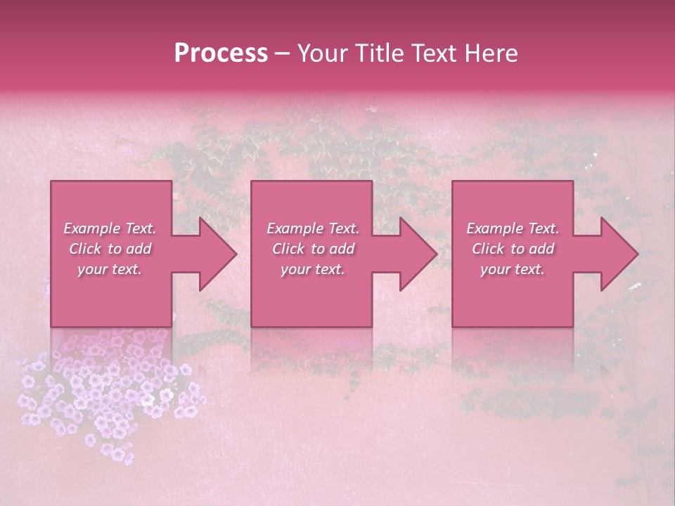 A Pink Wall With A Window And Vines On It PowerPoint Template