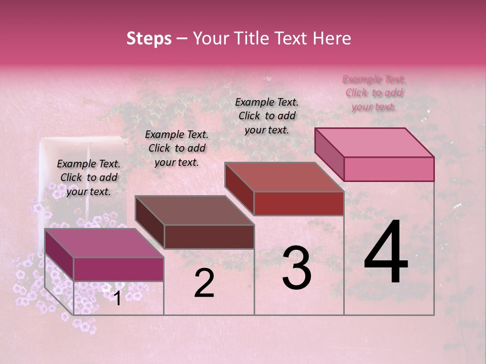 A Pink Wall With A Window And Vines On It PowerPoint Template