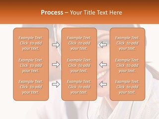 A Woman Wearing A Headset With A Man In The Background PowerPoint Template