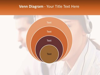 A Woman Wearing A Headset With A Man In The Background PowerPoint Template