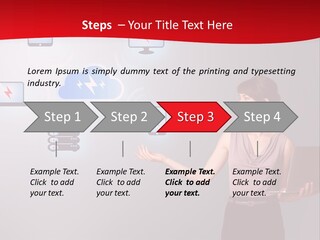 A Woman Holding A Laptop In Her Hands PowerPoint Template