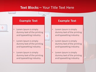 A Woman Holding A Laptop In Her Hands PowerPoint Template