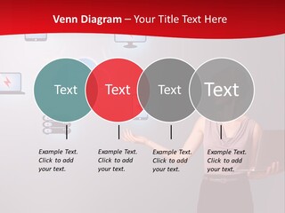 A Woman Holding A Laptop In Her Hands PowerPoint Template